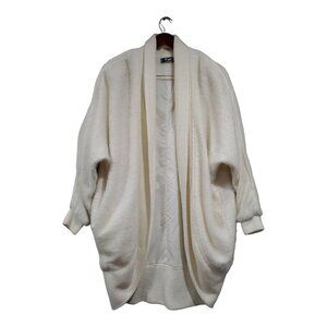 Damoa Women's Classic Cream Open Front Cardigan Sweater Shawl Fancy One Size